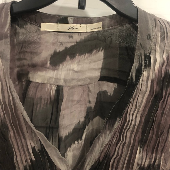 Gibson Blouse Gray And Black With Transparency - Picture 3 of 6